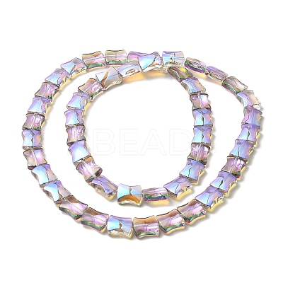 Electroplate Glass Beads Strands EGLA-H103-FR06-1