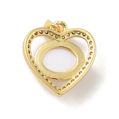 Brass Micro Pave Cubic Zirconia Pendants KK-B059-43G-D-1