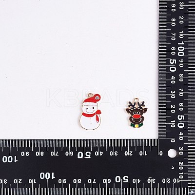 50Pcs 25 Style Christmas Alloy Enamel Pendants ENAM-SZ0003-09-1