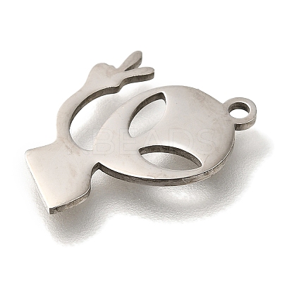 201 Stainless Steel Pendants STAS-R136-04P-1