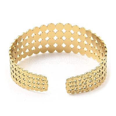 304 Stainless Steel Cuff Bangles BJEW-P302-14G-1