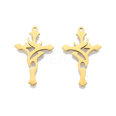 Ion Plating(IP) 201 Stainless Steel Pendants LS-STAS-N098-097LG-1