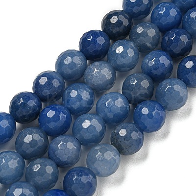 Dyed & Heated Natural Blue Aventurine Beads Strands G-E571-A10-02-1