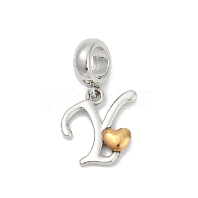 Brass European Dangle Charms LS-KK-Z097-01Y-GP-1