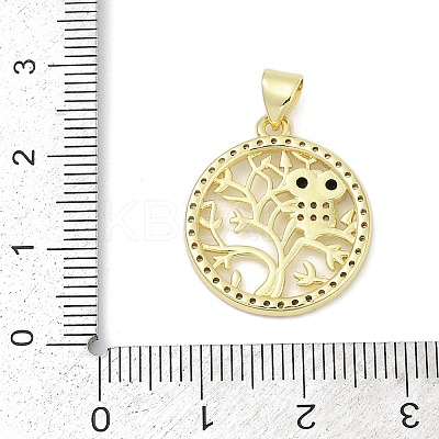 Brass Micro Pave Cubic Zirconia Pendants KK-D317-137G-1
