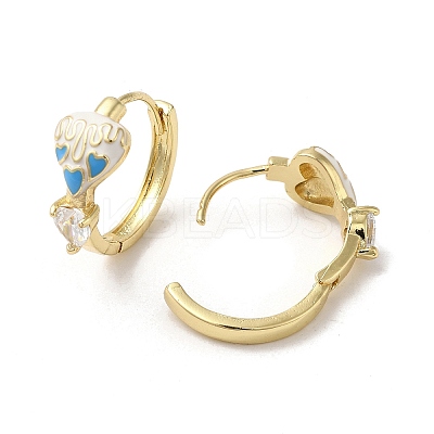 Real 18K Gold Plated Brass Heart Hoop Earrings EJEW-L268-024G-01-1