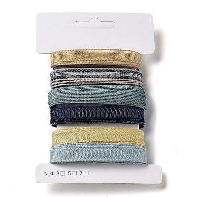 18 Yards 6 Styles Polyester Ribbon SRIB-C001-F06-1