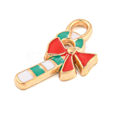 Christmas Theme Alloy Enamel Pendants ENAM-M221-01KCG-09-1