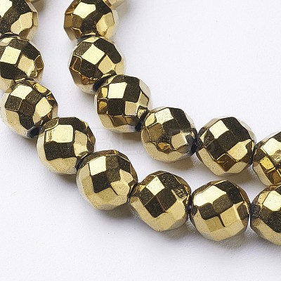 Non-Magnetic Synthetic Hematite Beads Strands X-G-G092-8mm-1-1
