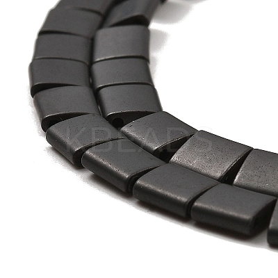 Electroplated Frosted Non-magnetic Synthetic Hematite Beads Strands G-G089-B01-16-1