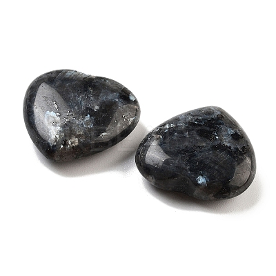 Heart Natural Larvikite Palm Stones G-C134-06A-25-1