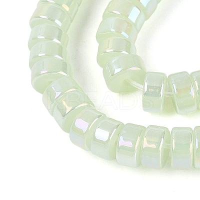 AB Color Plated Imitation Jade Glass Beads Strands GLAA-T026-3x6mm-J02-1