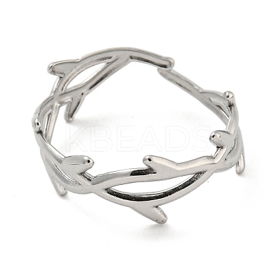 Non-Tarnish 304 Stainless Steel Open Cuff Rings RJEW-K245-92P-1