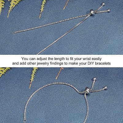 12Pcs 3 Style Adjustable 304 Stainless Steel Bracelet Making MAK-UN0001-32-1