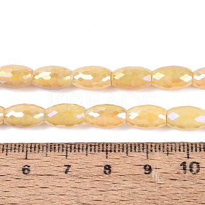 Anti-Tarnish Electroplate Glass Beads Strands EGLA-Q130-02A-08-1