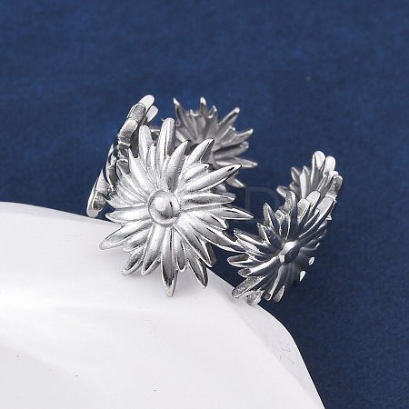 304 Stainless Steel Cuff Rings RJEW-D306-27P-04-1