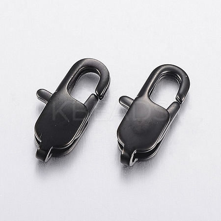 304 Stainless Steel Lobster Claw Clasps Ion Plating(IP) STAS-F148-13x6-08B-1