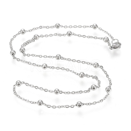 Non-Tarnish 304 Stainless Steel Cable Chain Necklaces LS-NJEW-M183-05P-1