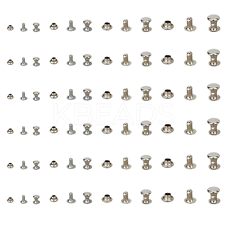 400 Sets 4 Styles Iron Rivets IFIN-FH0001-80-1