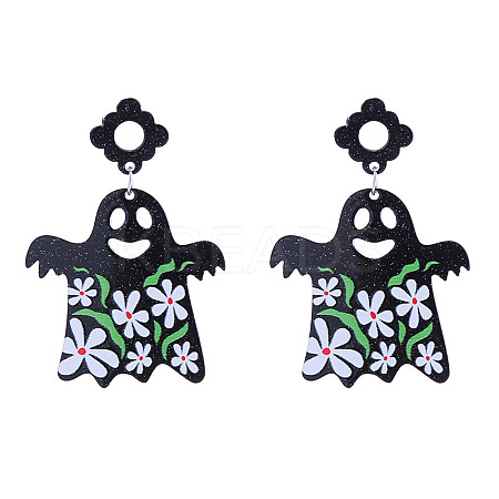 Halloween Acrylic Dangle Stud Earrings FS-WGAFD0C-08-1