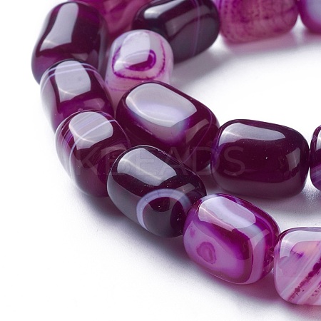 Natural Dyed Agate Beads Strands G-G775-B-08-1