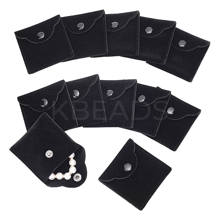 Square Velvet Jewelry Pouches LS-ABAG-WH0012-05B-1