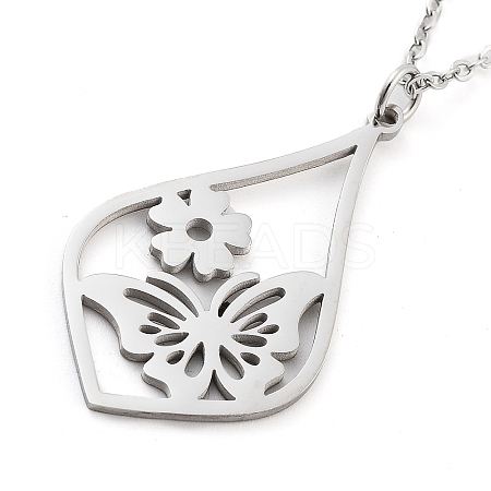 Non-Tarnish 304 Stainless Steel Pendant Necklaces LS-NJEW-P306-03P-1
