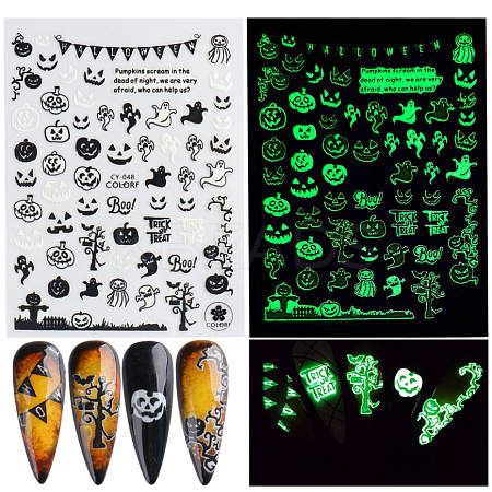 Luminous Plastic Nail Art Stickers Decals LUMI-PW0004-050C-1