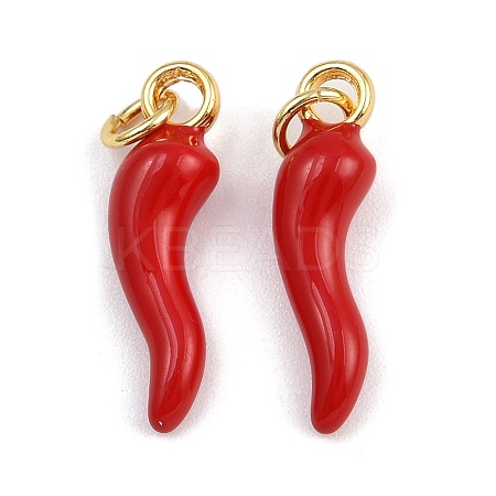 Brass Enamel Pendants KK-I377-01G-03-1
