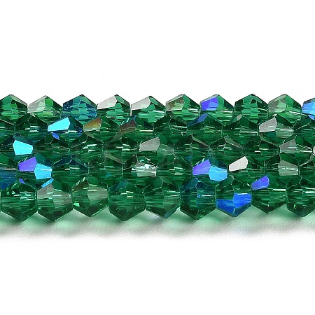 Transparent Electroplate Glass Beads Strands EGLA-A039-T4mm-L10-1