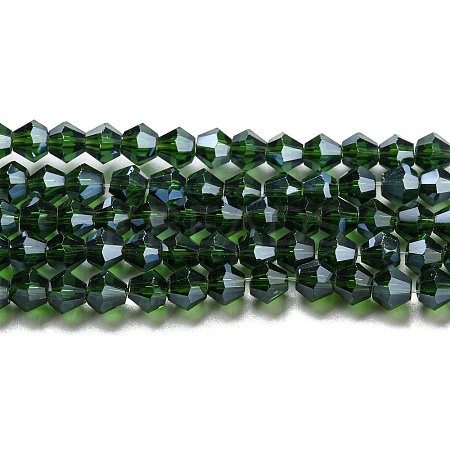 Transparent Electroplate Glass Beads Strands EGLA-A039-T6mm-A25-1