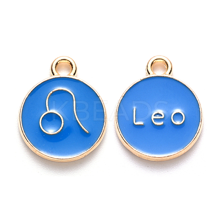 Alloy Enamel Pendants ENAM-S124-01B-02G-1
