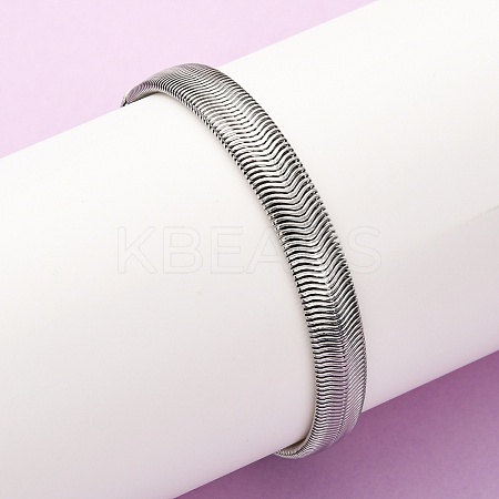 304 Stainless Steel Herringbone Chains Bracelets for Women BJEW-P361-01P-1