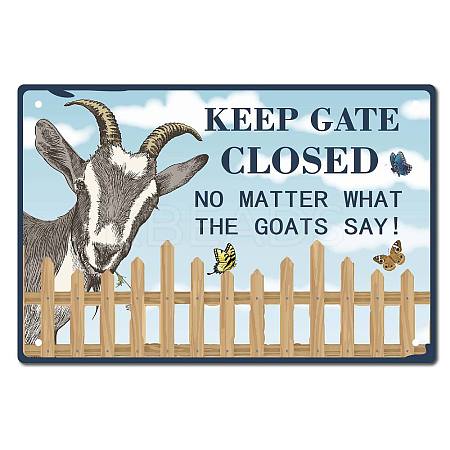 Rectangle with Word Vintage Metal Iron Sign Poster AJEW-WH0157-262-1