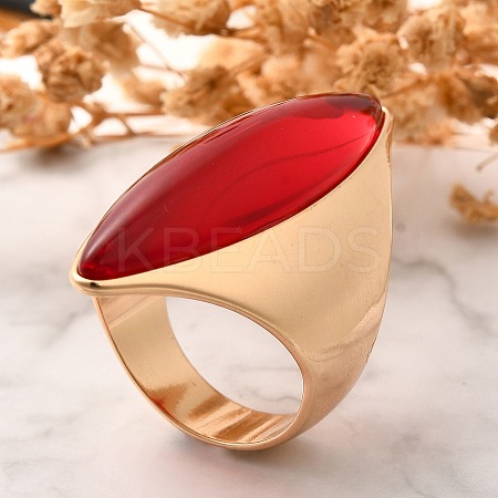 Resin Horse Eye Finger Rings LS-RJEW-R006-01G-01-1