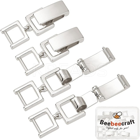 6Pcs Brass Fold Over Clasps KK-BBC0014-97P-1