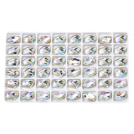 48Pcs Glass Rhinestone Cabochons MRMJ-N029-03-13-1