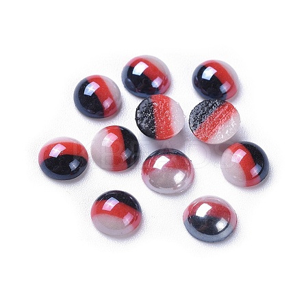 Opaque Glass Cabochons X-GGLA-S038-10L-6mm-1