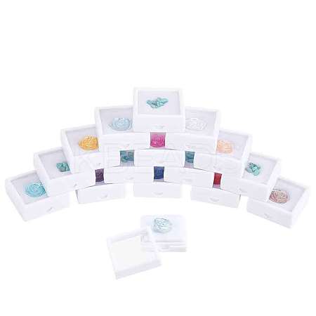 15Pcs Clear Window Plastic Loose Diamond Boxes OBOX-HY0001-02A-1