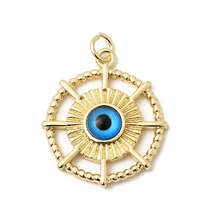 Brass Resin Pendants KK-H267-067G-1