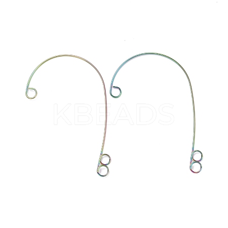 Rainbow Color 316 Stainless Steel Ear Cuff Findings STAS-H148-03M-1