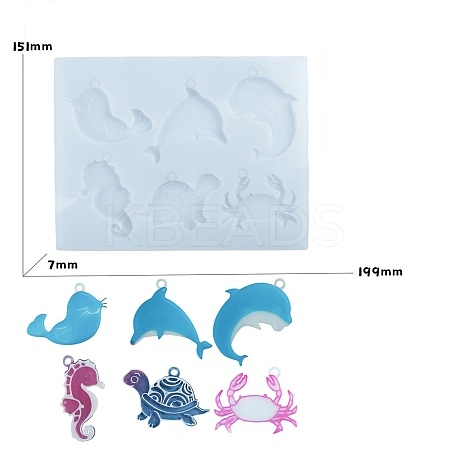 DIY Food Grade Silhouette Silicone Pendants Mold PW-WG22420-02-1