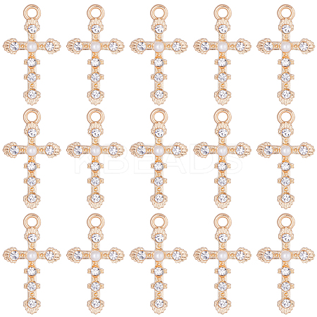 SUNNYCLUE 30Pcs Alloy Rhinestone Pendants FIND-SC0005-65-1