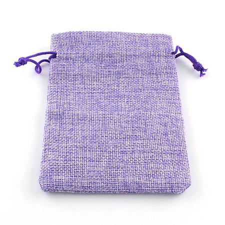 Burlap Packing Pouches Drawstring Bags ABAG-Q050-10x14-03-1