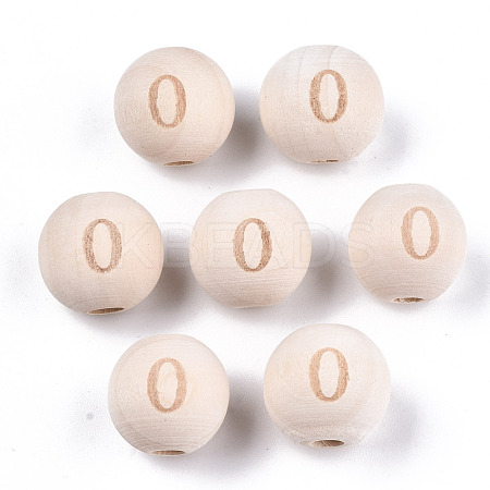 Unfinished Natural Wood European Beads WOOD-S045-141A-0-1