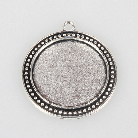 Tibetan Style Alloy Pendant Cabochon Settings LS-TIBEP-N003-67AS-1