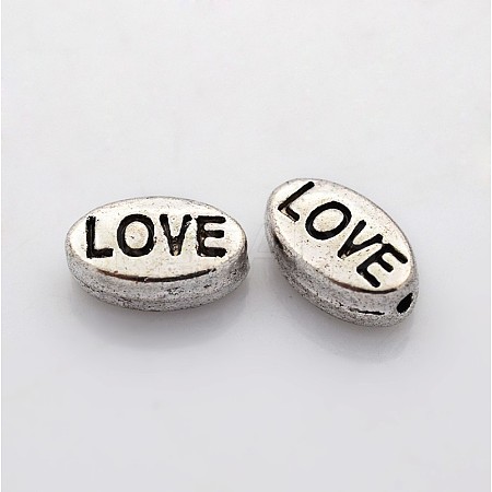 Mens Valentines Day Gift Idea Tibetan Style Alloy Beads X-TIBEB-5850-AS-RS-1