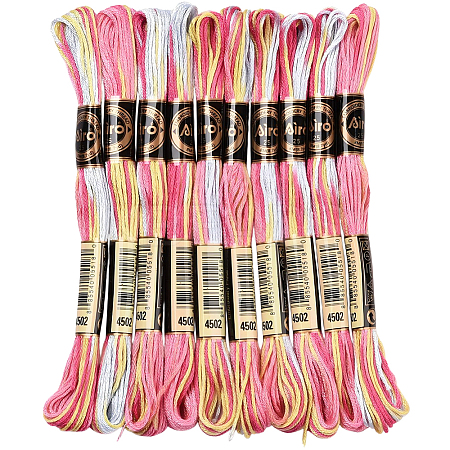 10 Skeins 6-Ply Polyester Embroidery Floss OCOR-CY0002-99H-1