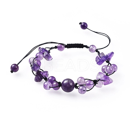Adjustable Nylon Cord Braided Bead Bracelets BJEW-JB04602-01-1