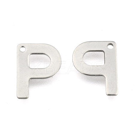 Tarnish Resistant 304 Stainless Steel Letter Charms STAS-O072-P-1